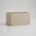 Rechteckiger Pflanzkübel aus glasfaserverstärktem Kunststoff, Beige, 80 × 40 × 50 cm