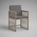 Gartensessel aus PE-Rattan mit Aluminiumrahmen und Sitz- und Rückenkissen, Taupe/Grau, 62 × 64 × 88 cm