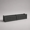 2-teiliges Pflanzkasten-Set aus Polypropylen, rechteckig, Anthrazit, je 80 × 40 × 40 cm